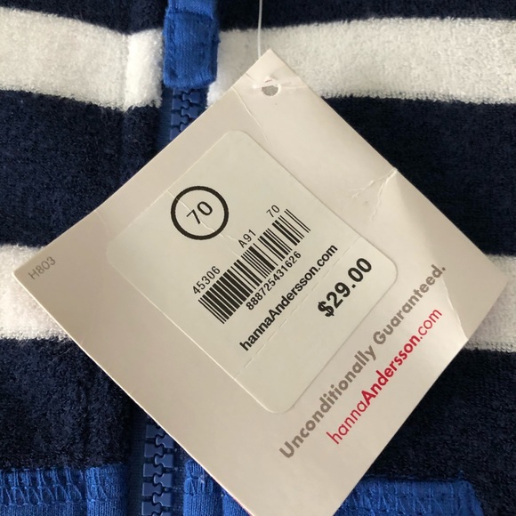 Size 70 Hanna Andersson Terry Hoodie - Picture 2 of 2